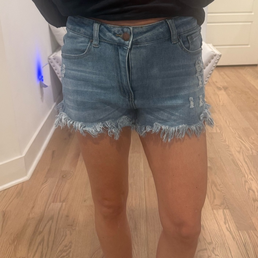 🔴5 for $25- Frayed Hem Denim Women's Shorts M